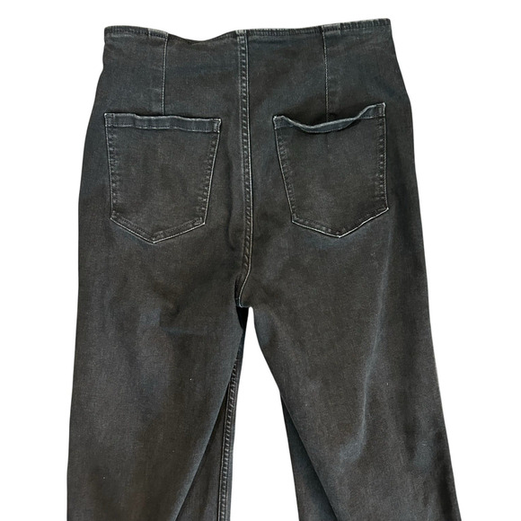 Free People We the Free Isla Slim Straight Jeans Black Size 29 Bootcut Pull On - Picture 4 of 11